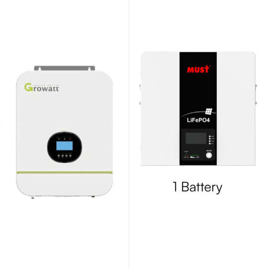 3kW Growatt 5.12kwh Lithium Lite